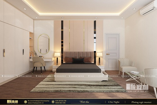 Thiết kế nội thất phòng ngủ Master sang trọng - NBX462